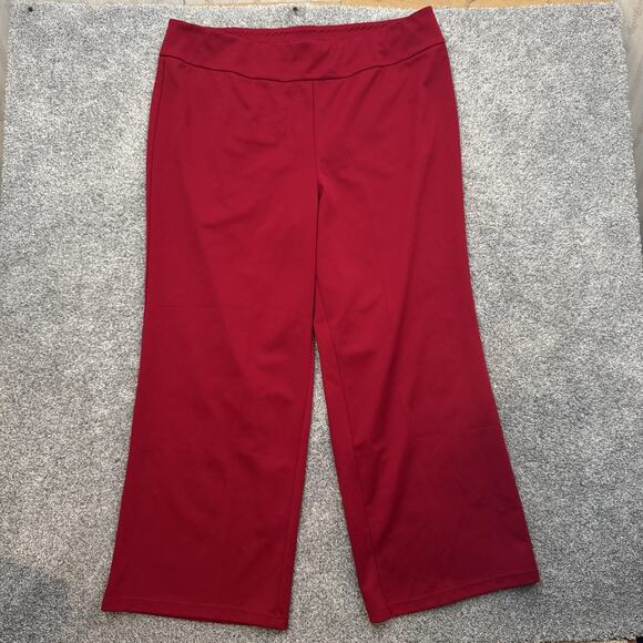 Bob Mackie Pants 2X Plus Wide Leg Pull On Stretch Dress Slacks Casual Chic Comfy - Picture 1 of 11